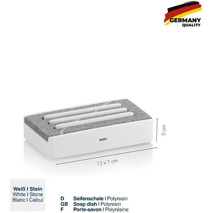 Мильниця Kela Cube 12х7х3 см біла (23691) - фото 2