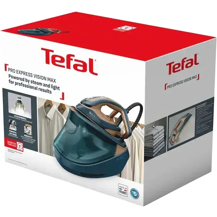 Утюг-парогенератор Tefal Express Vision Max 3000 Вт сине-золотой (GV9920E0) - фото 5