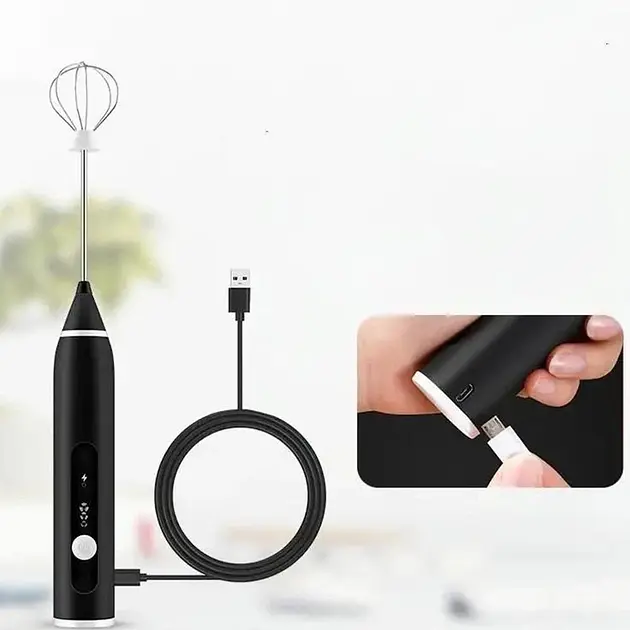 Електричний міксер портативний, бездротовий USB-роз'єм - фото 2