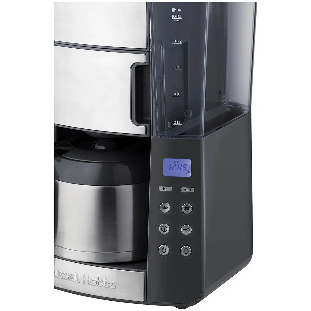 Кофеварка Russell Hobbs Grind and Brew капельная 1 л серебристо-черная (25620-56) - фото 3