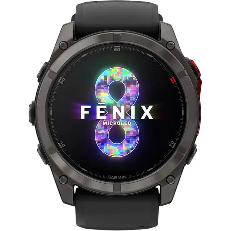 Смарт-часы Garmin Fenix 8 Pro MicroLED Sapphire 51 мм Carbon Gray DLC Titanium with Black/Pebble Gray Silicone Band 010-03380-01 [145037] - фото 2
