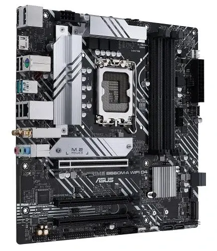 Мат.плата LGA1700, Asus PRIME B660M-A WIFI D4, B660, 4xDDR4, Int.Video(CPU), 4xSATA3, 2xM.2, 1xPCI-E 16x 4.0, 2xPCI-E 16x 3.0, ALC897, GLan, WiFi 6, Bluetooth 5.2, 5xUSB3.2/6xUSB2.0, HDMI/DP, MicroATX - фото 3