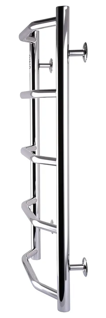 Водяна рушникосушка Unio LT W 700-400-5 Драбинка Трапеція, Хром - фото 2
