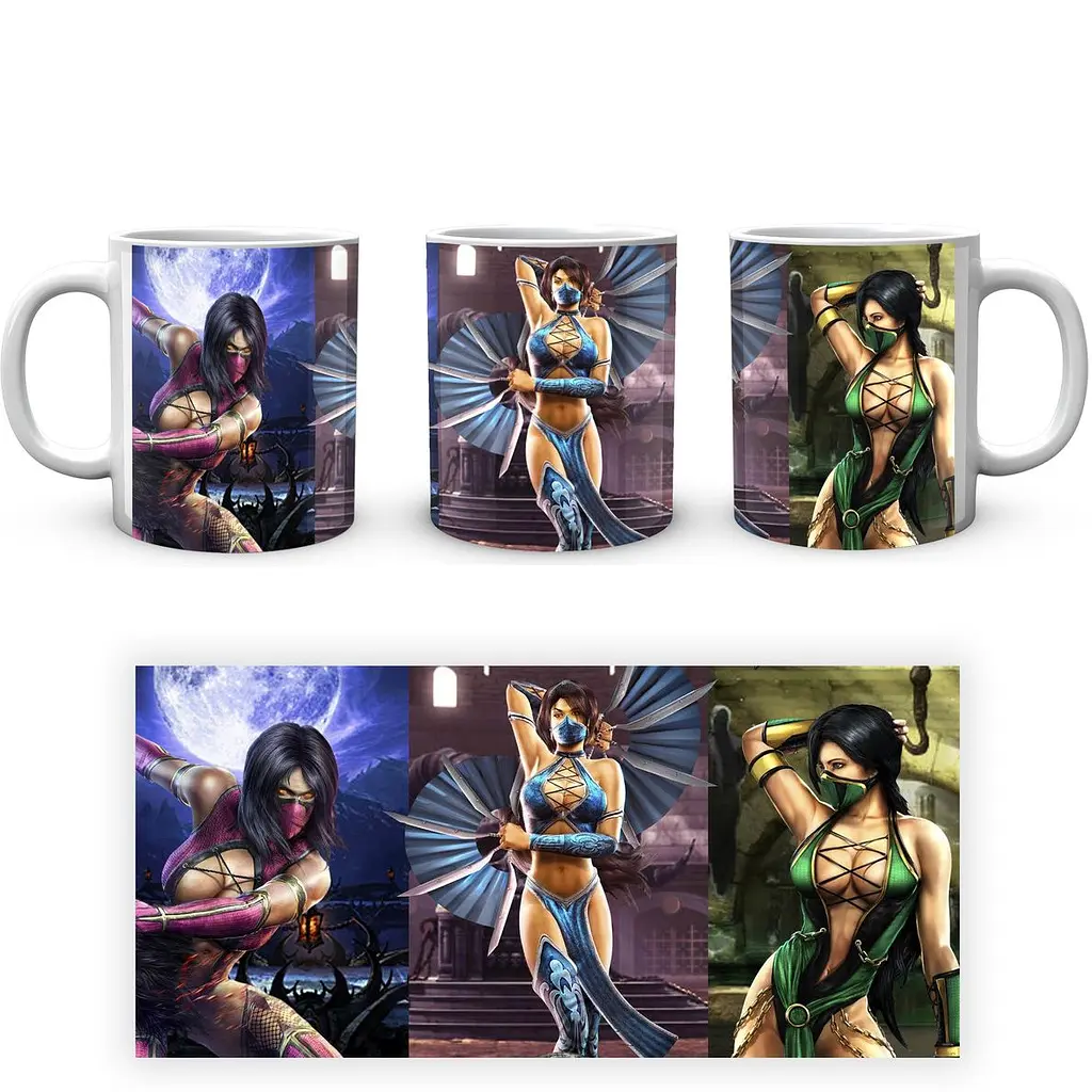 Кухоль GeekLand Mortal Kombat Мортал Комбат Міліна Китана Джейд MK.02.376.431 330 мл білий - фото 3