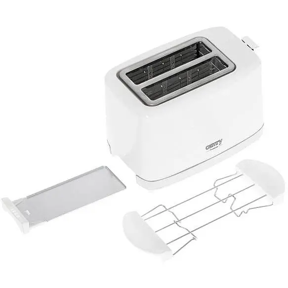 Тостер + підставка для булочок Camry CR 3219 900 Вт 6 режимів нержавіюча сталь автовідключення білий - фото 5