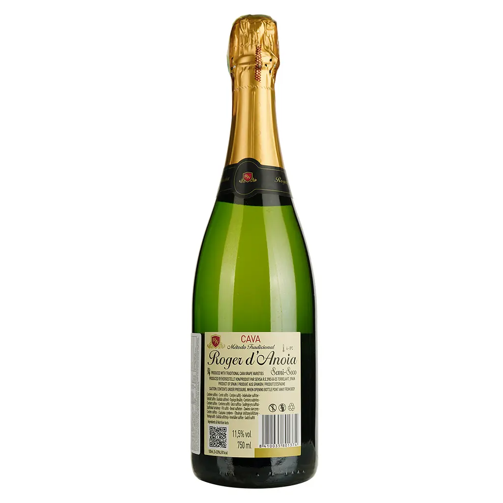 Ігристе вино Freixenet Roger D'Anoia Semi-Seco, біле, напівсухе, 11,5%, 0,75 л - фото 2