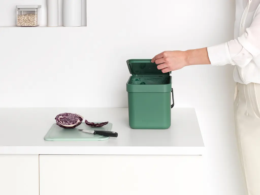 Відро для сміття Brabantia Sort&Go, 6 л, темно-зелений (129841) - фото 5