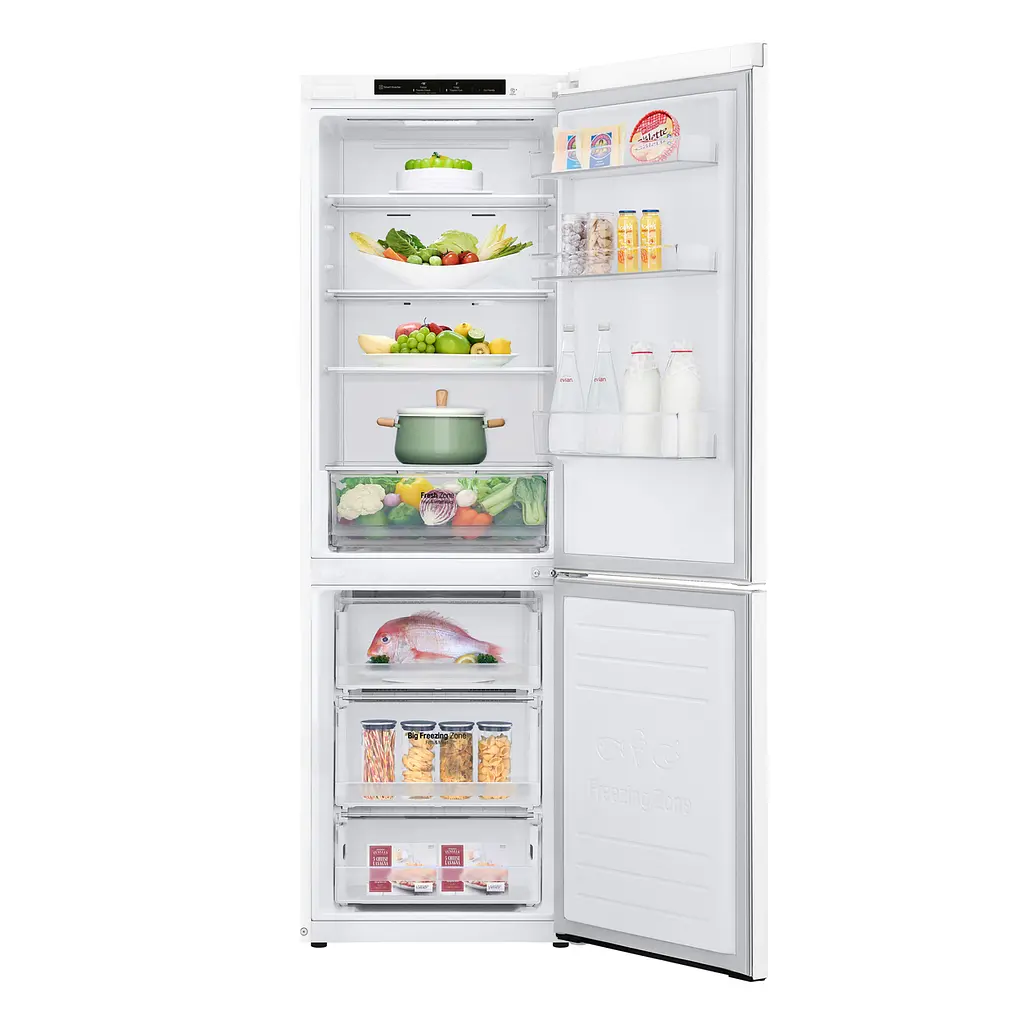 Холодильник LG 186x60х68 холодильное отделение 234 л морозильное отделение 107 л 2 дверь А+ NF белый (GC-B459SQCL) - фото 2