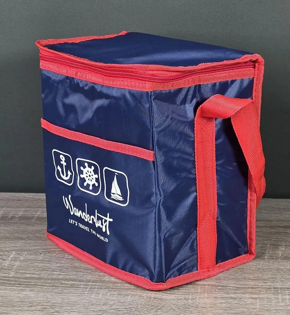 Термосумка 24x16x25 см Stenson Wanderlust R28803 10 л охолодження та збереження температури Синій - фото 9