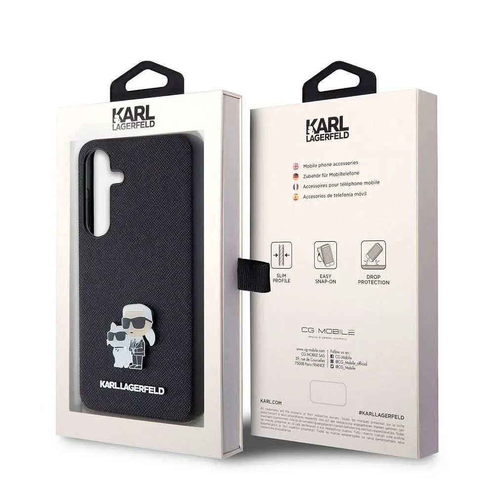 Чехол Karl Lagerfeld PU Saffiano Metal Karl and Choupette для Samsung Galaxy S24 Black (57983119541) - фото 7
