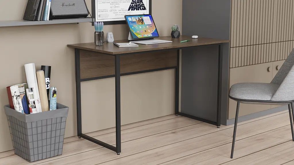 Компьютерный стол Ferrum-decor Коди 75x120x60 черный ДСП Дуб Сонома Труфель 16мм (FRD-103743) - фото 6