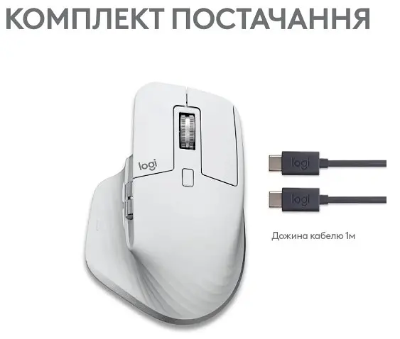 Комп'ютерна миша Logitech MX Master 3S For Mac Performance Wireless Pale Grey 910-006572 teh0022085 - фото 5