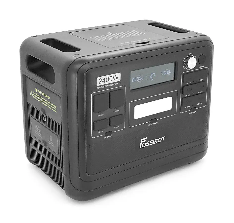 Портативна зарядна станція FOSSiBOT F-2400 2400 W 2048 Wh LiFePO4, MPPT 500W max, XT60-12V/25А - фото 2