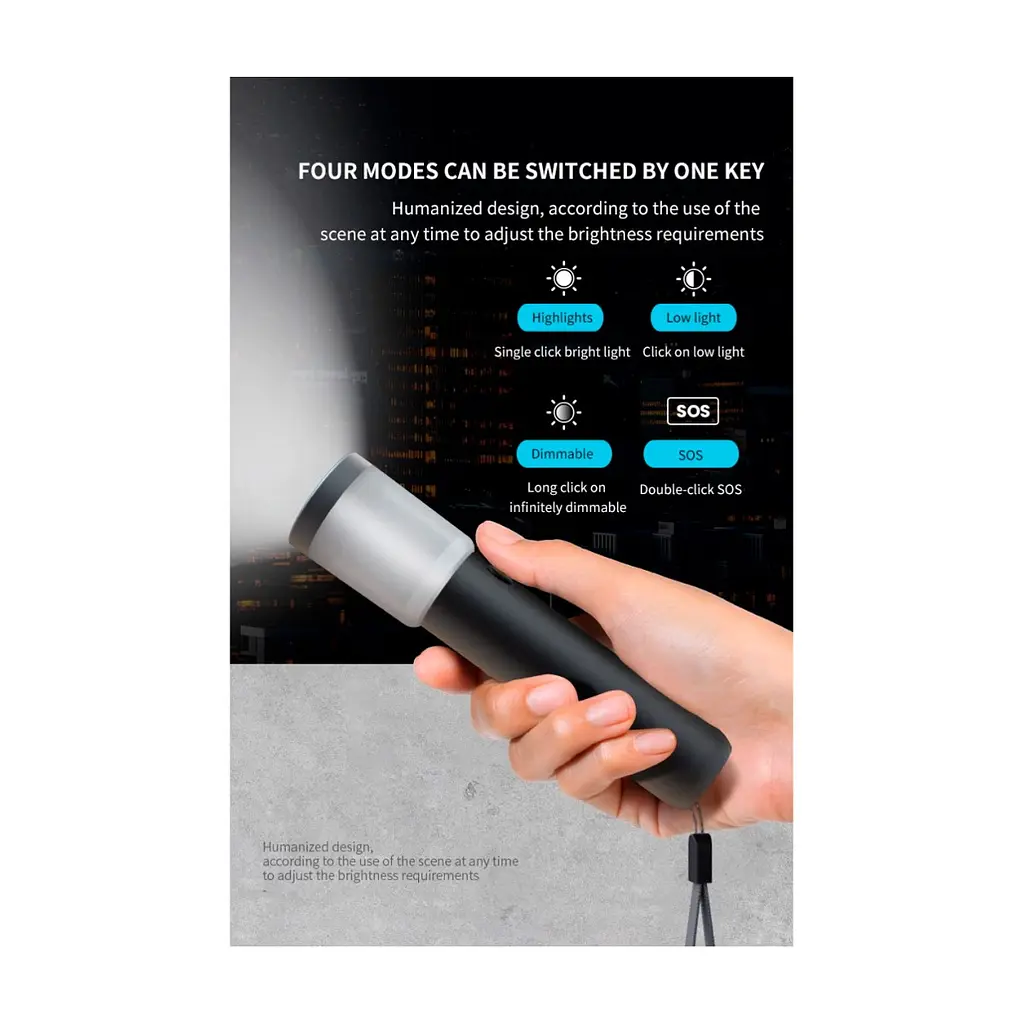 Ліхтар Xiaomi Jimihome Flashlight Black (JM-G3801) - фото 5