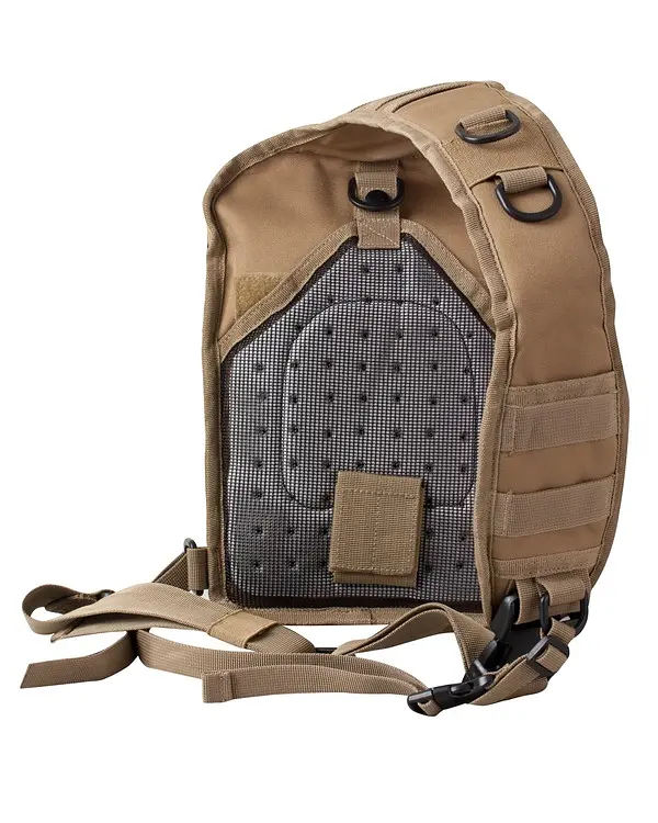 Рюкзак тактичний однолямковий Kombat UK Mini Molle Recon Shoulder Bag 10л Койот (1000-kb-mmrsb-coy) - фото 3
