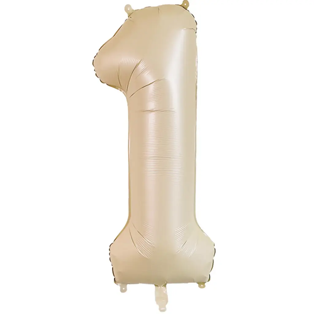 Кулька фольгована цифра 1 NB40M141 Бежевий (5750000101102)