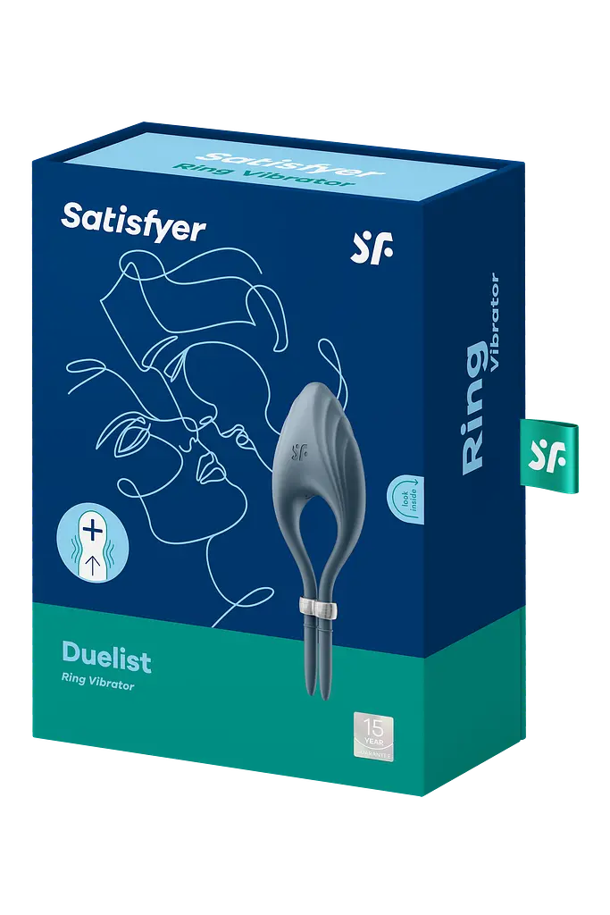 Ерекційне ласо з вібрацією Satisfyer Duelist, 14.5 см (сірий) - фото 3