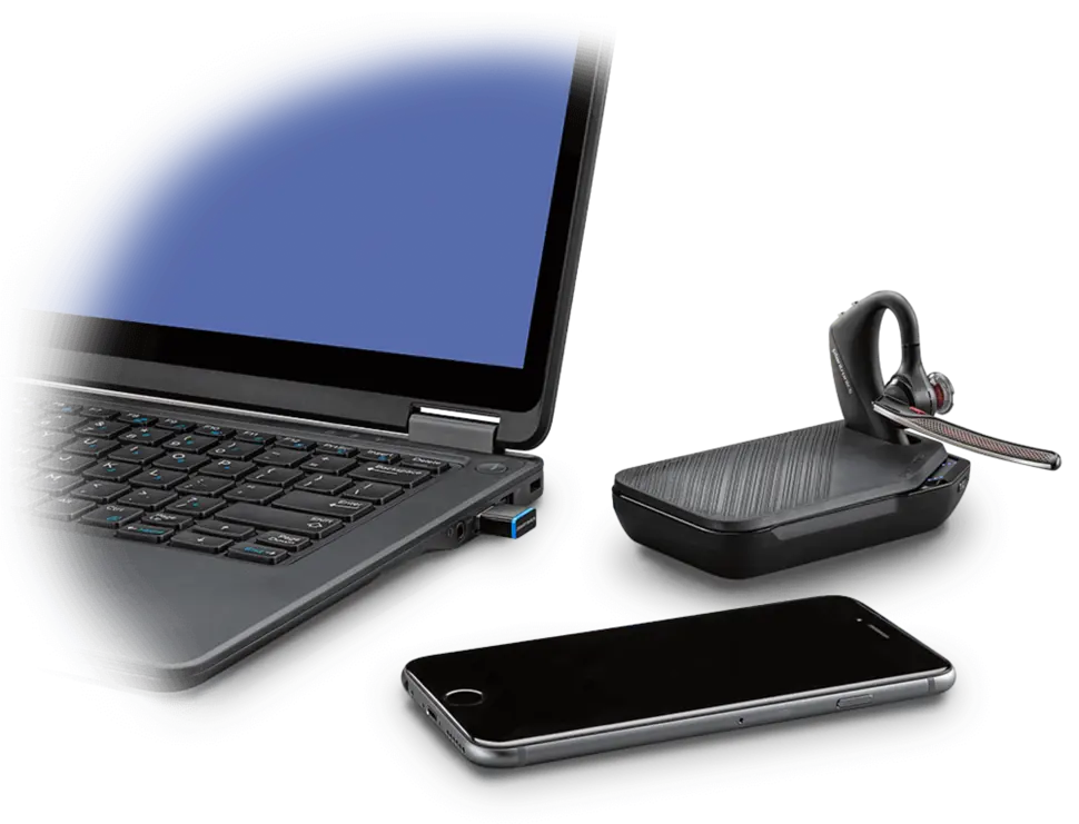 Бездротова моно гарнітура Bluetooth Poly Voyager 5200 UC with Case (із зарядним кейсом) - фото 4