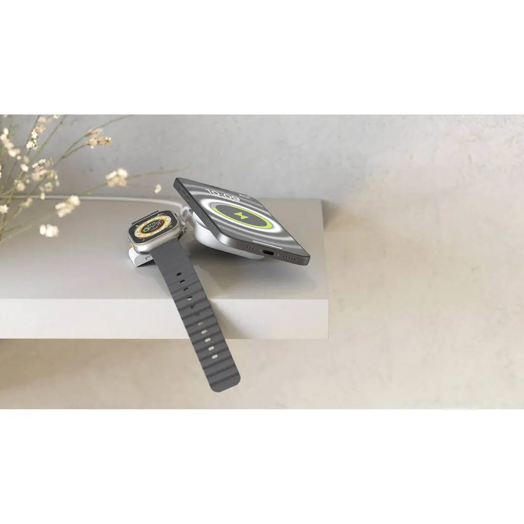 Бездротовий зарядний пристрій Zens MagSafe + Watch Travel Charger White (ZEDC24W/00) - фото 7