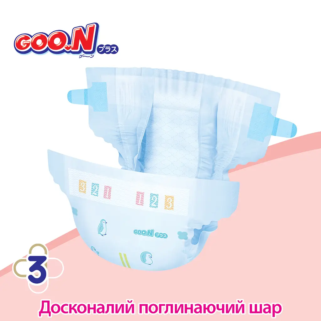 Підгузки Goo.N Plus для дітей 5XL 12-20 кг 76 шт., 76 шт. (21001499-2) - фото 6