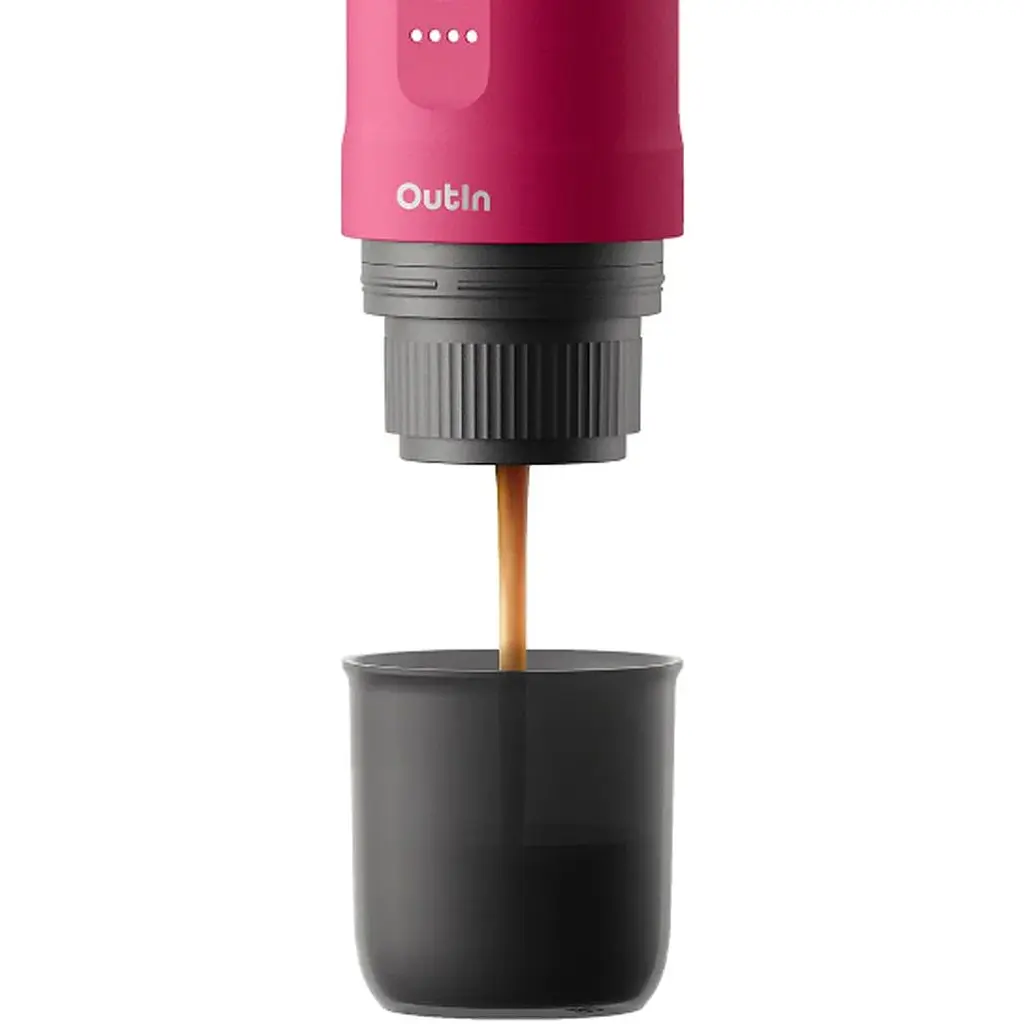 Портативна кавоварка Outin Nano Espresso Machine Crimson Red (OTEM-01-CR) [168805] - фото 2