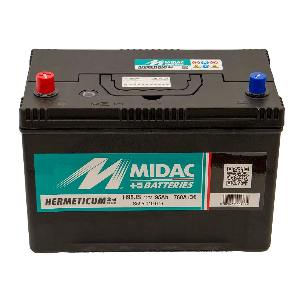 Аккумулятор 6СТ-95A MIDAC HERMETICUM Asia, 12V, 95Ah (+/-), EN760А - фото 2