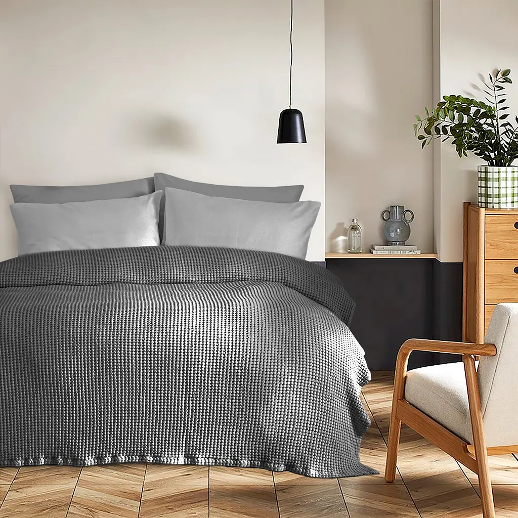 Покрывало Lotus Home - Bellia antrasit антрацит 200x220 - фото 2