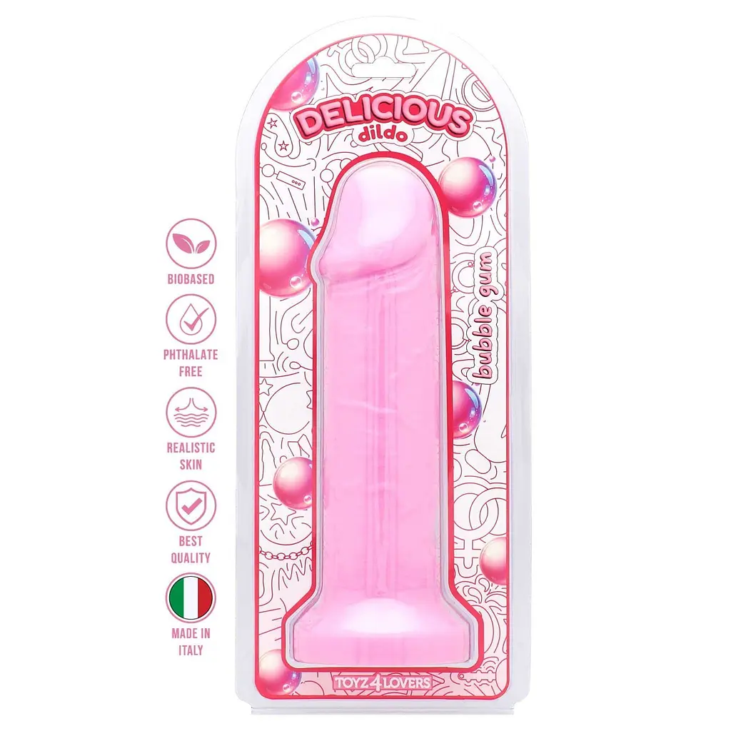 Фалоімітатор з ароматом жуйки Toyz4lovers Delicious Dildo Bubble Gum, 25 см - фото 8