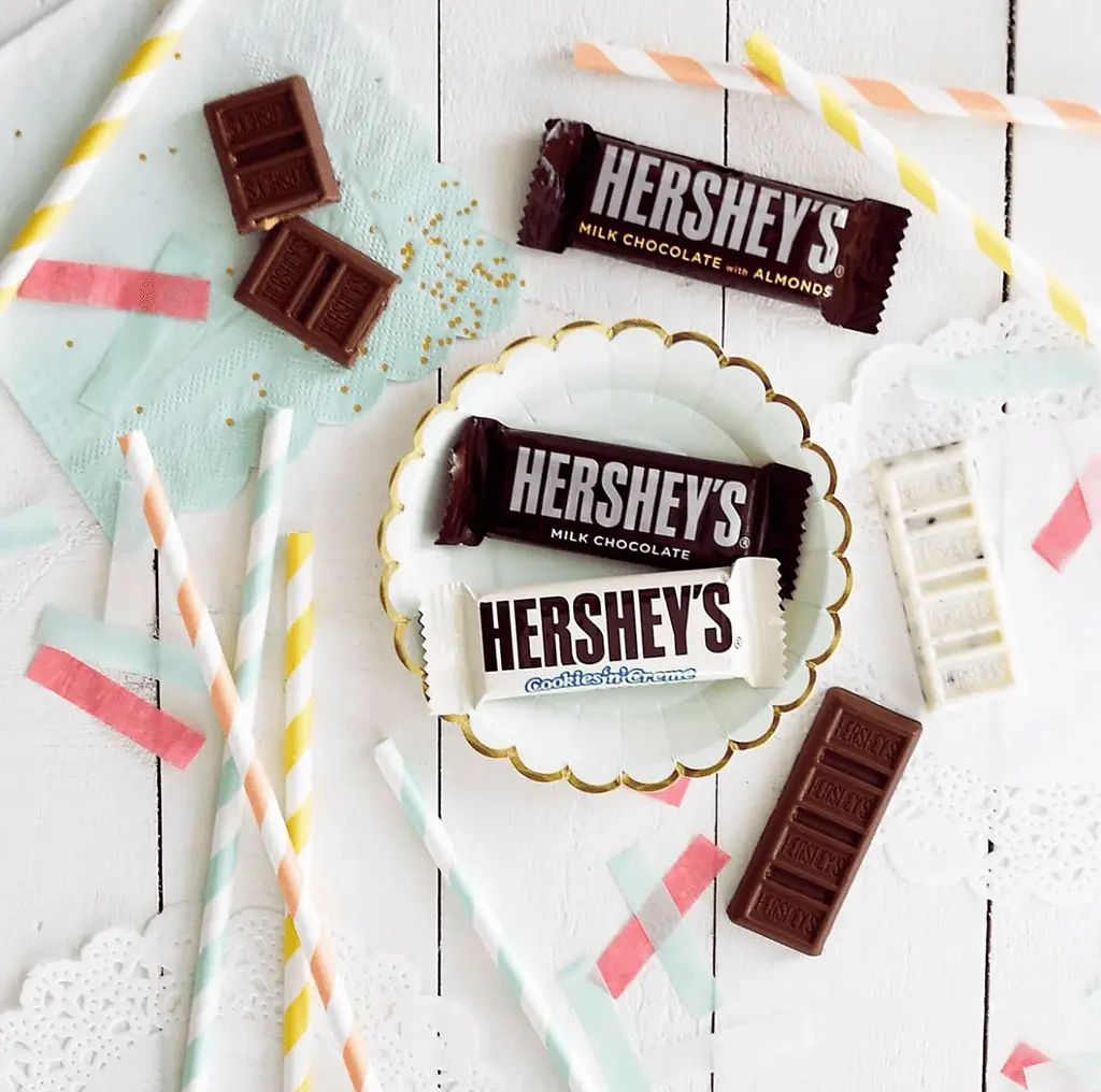 Шоколадні цукерки Hershey's Milk Chocolate Snack Size Bars 293г - фото 6