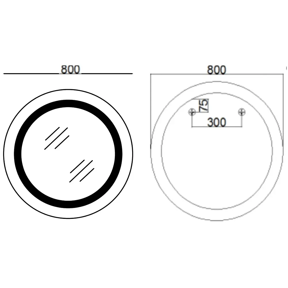 Дзеркало Mixxus Plain MC02-80 (LED Touch, годинник, антизапотівання, димер, регулювання яскравості) MI6931 - фото 7