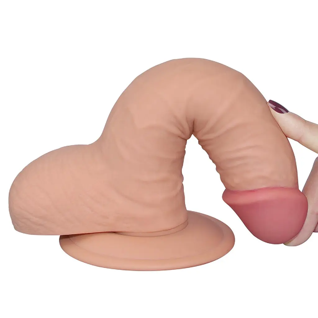 Фалоімітатор The Ultra Soft Dude Flesh 18 см тілесний - фото 7