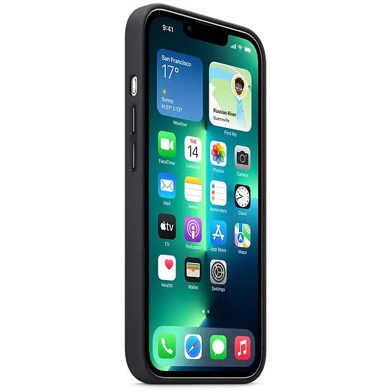 Чехол Leather Case с MagSafe для Apple iPhone 13 Pro Midnight (MM1H3) [61209] - фото 6