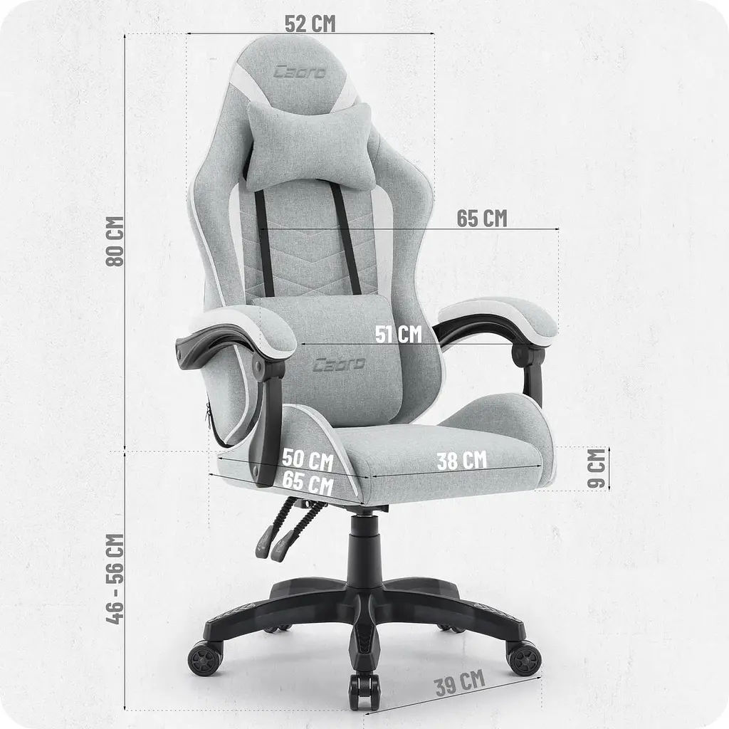 Кресло Cabro C500 Grey-White ткань - фото 10