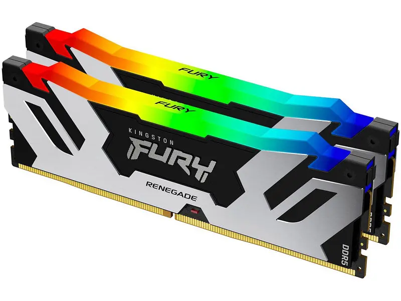 Модуль пам'яті Kingston FURY 32 GB (2x16GB) DDR5 7600 MHz Renegade Silver/Black RGB (KF576C38RSAK2-32) - фото 2