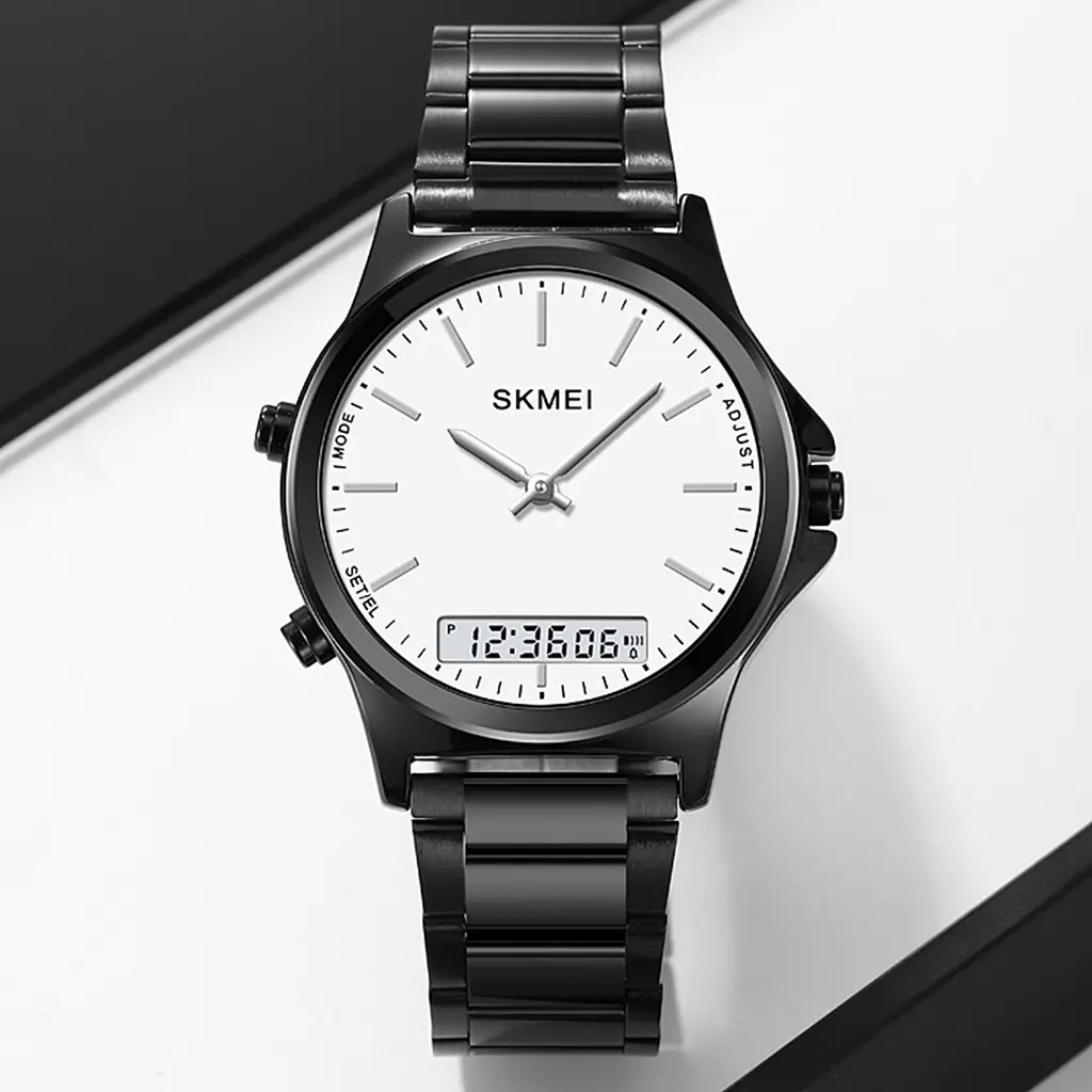 Чоловічий наручний годинник 2120BKWT Black-White Skmei acs0030262 - фото 4