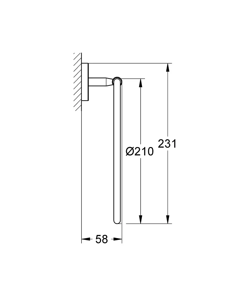 Кільце для рушника Grohe Bau Cosmopolitan Neutral 40460001 Хром - фото 5