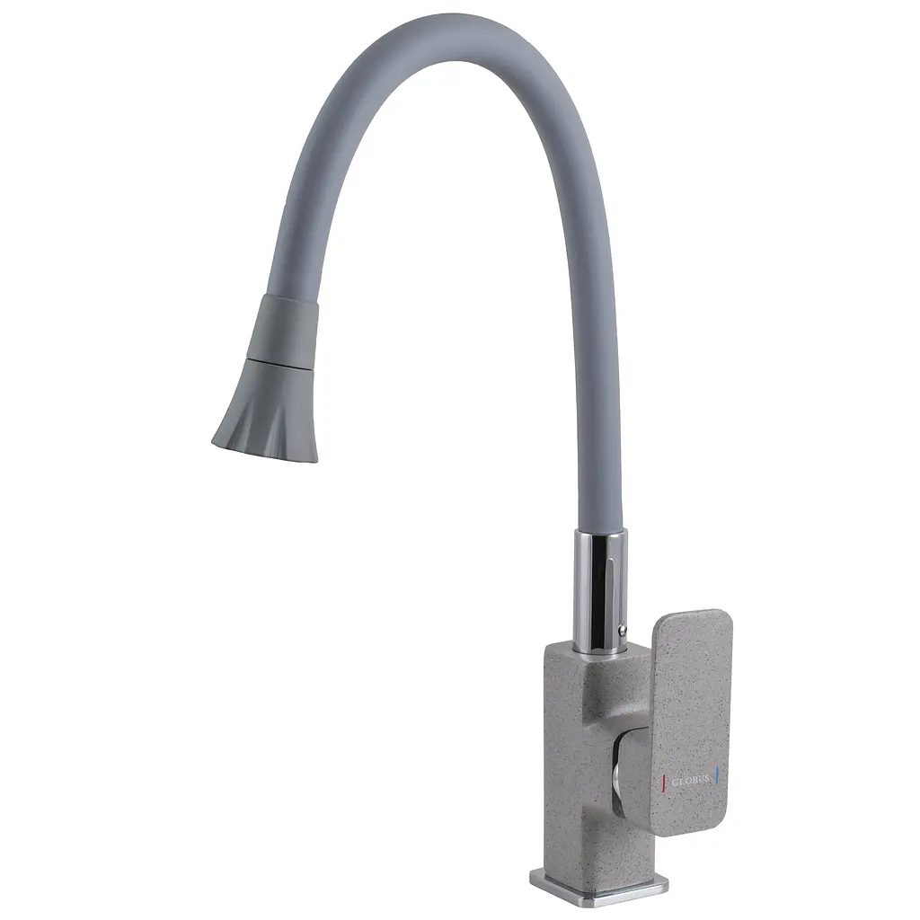 Змішувач для кухні Globus Lux Milano GLM-0203LA-2-G03-ARENA Сірий - фото 2