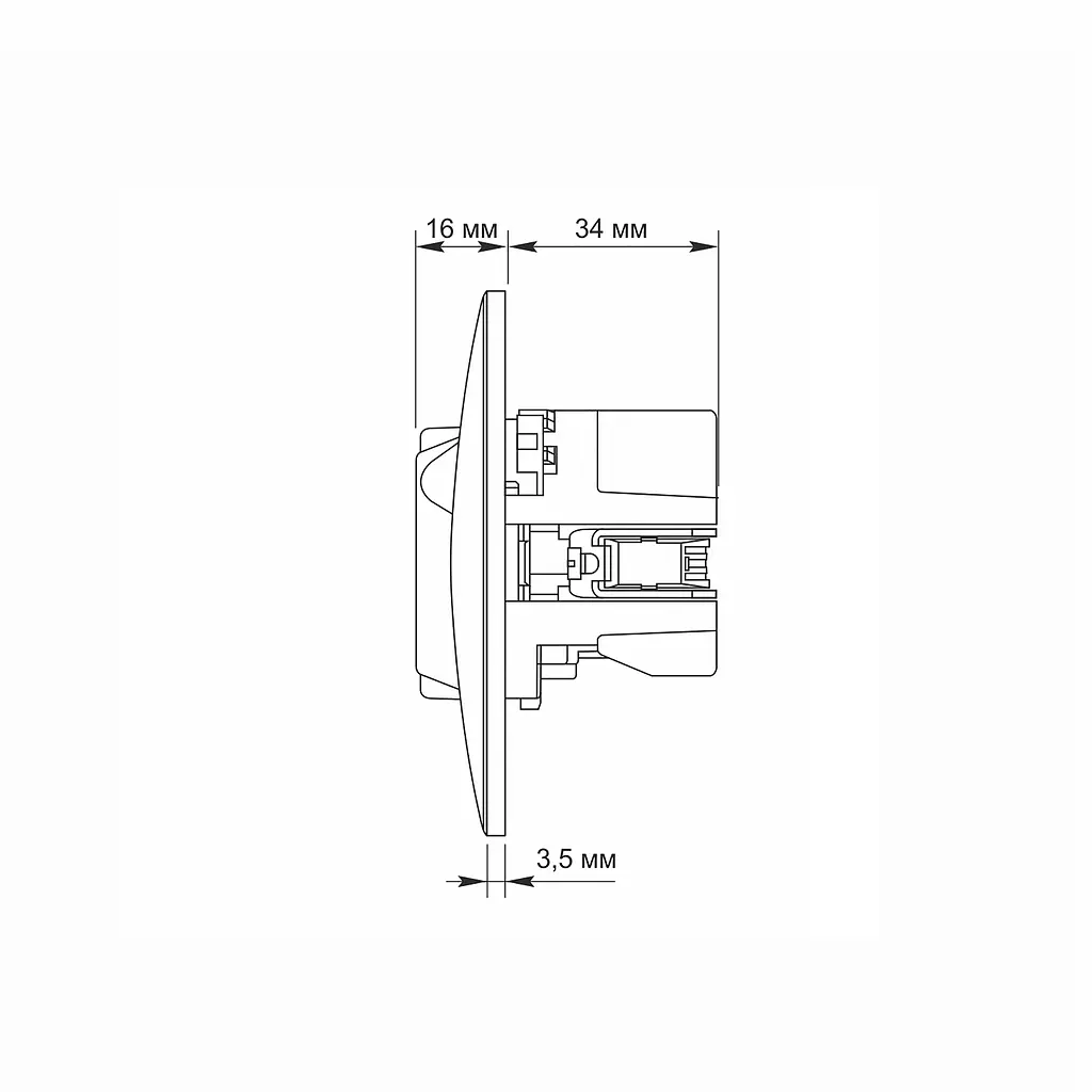 Розетка одинарна із заземленням з USB+USB-C срібний шовк VIDEX BINERA VIDEX (27864-000) - фото 6