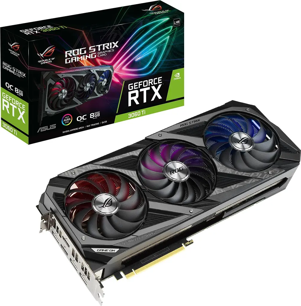 Відеокарта ASUS RTX 3060Ti 8Gb ROG Strix V2 Gaming OC LHR (ROG-STRIX-RTX3060TI-O8G-V2-GAMING) (GDDR6, 256 bit, PCI-E v4.0 x16) Б/в - фото 7