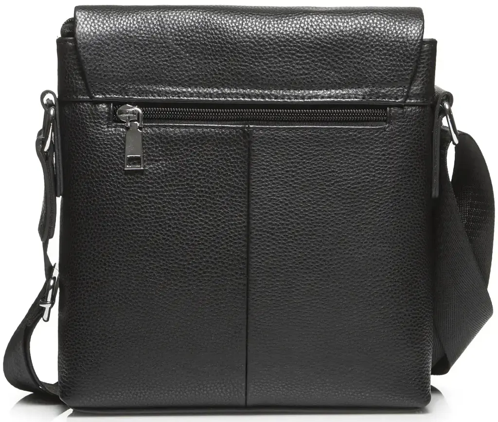 Чоловіча шкіряна сумка-месенджер, барсетка на одне плече 22x26x6 Tiding Bag 75-5271 чорна 220 - фото 5