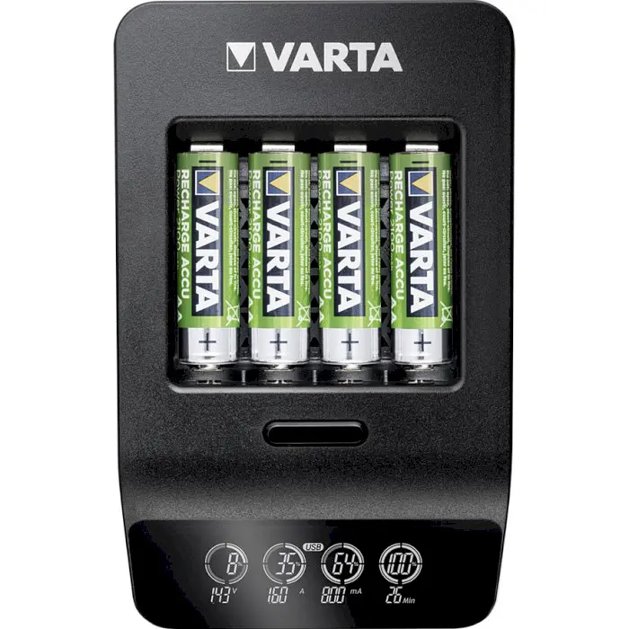 Зарядний пристрій Varta LCD Smart Plus CHARGER+4xAA 2100 mAh (57684101441) - фото 3