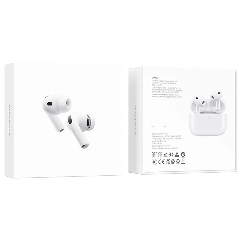 Бездротові TWS навушники Borofone BW98 White - фото 2