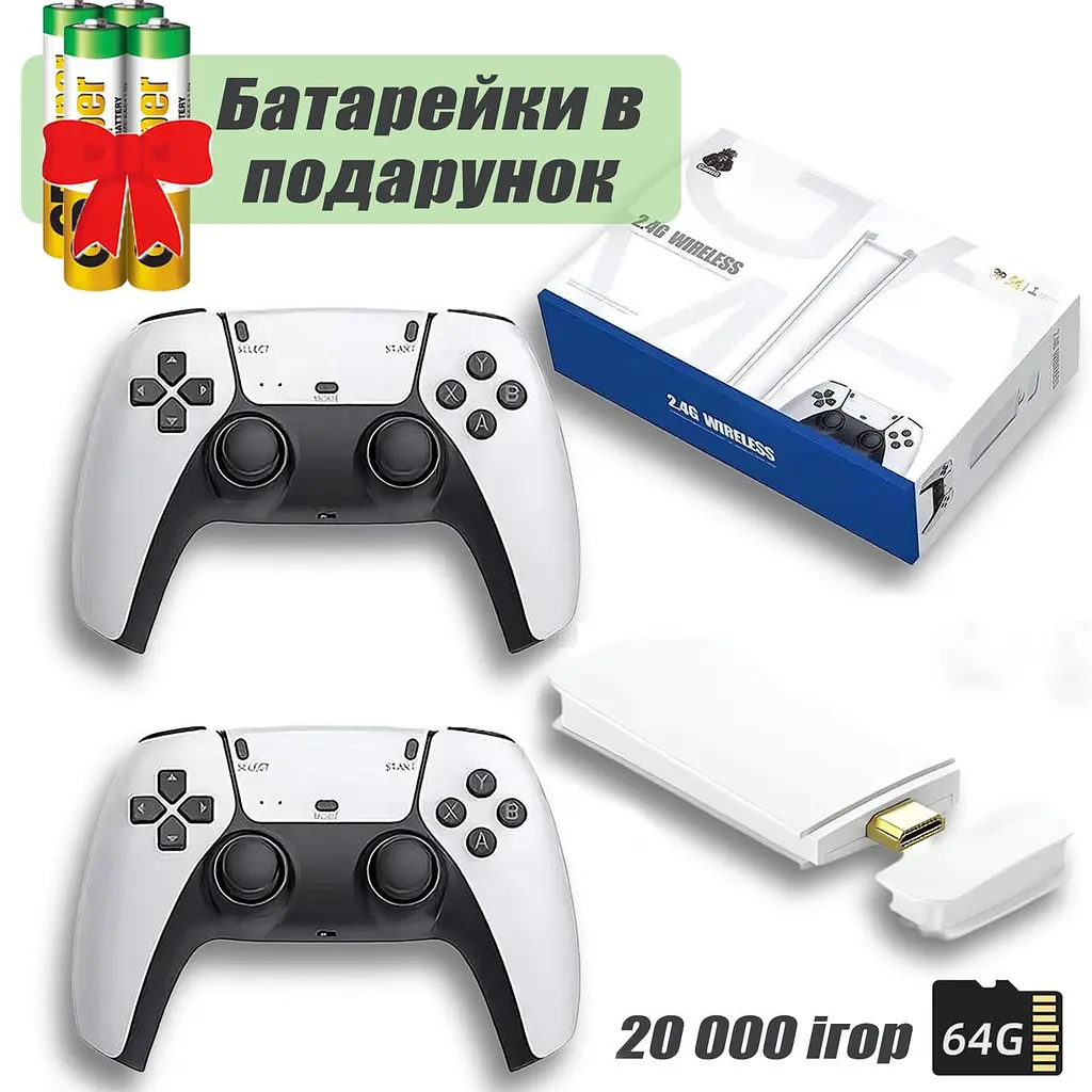 HDMI Приставка Ігрова до Телевізору Game Stick M15 Plus 4K 64Gb Міні Ігрова Консоль для ТБ Портативна приставка для Ігор Гейм Стик - фото 2