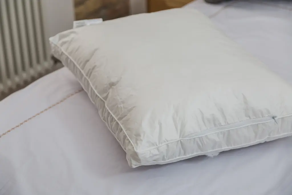 Подушка Ecotton 50х70 см Ecofill Premium антиалергенна з кантом біопух біла в чохлі для зберігання White (25070) - фото 8