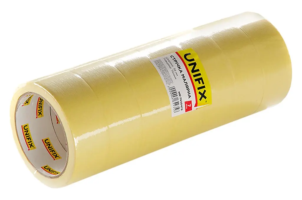 Лента малярная Unifix 38 мм x 40 м желтая (в упаковке 7 шт.) - фото 2