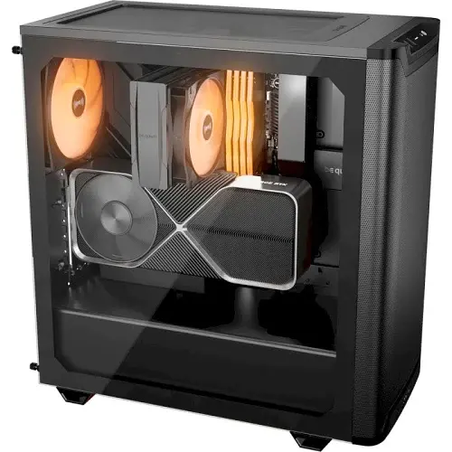 Корпус be quiet! Pure Base 501 LX, Airflow Black, Midi Tower, без БЖ, для ATX, Micro ATX, Mini ITX, Type-C, 2xUSB 3.2, макс. CPU-178 мм/VGA-368 мм, 4x120 мм Light Wings 3 PWM, бічна панель із загартованого скла (BGW78) - фото 4