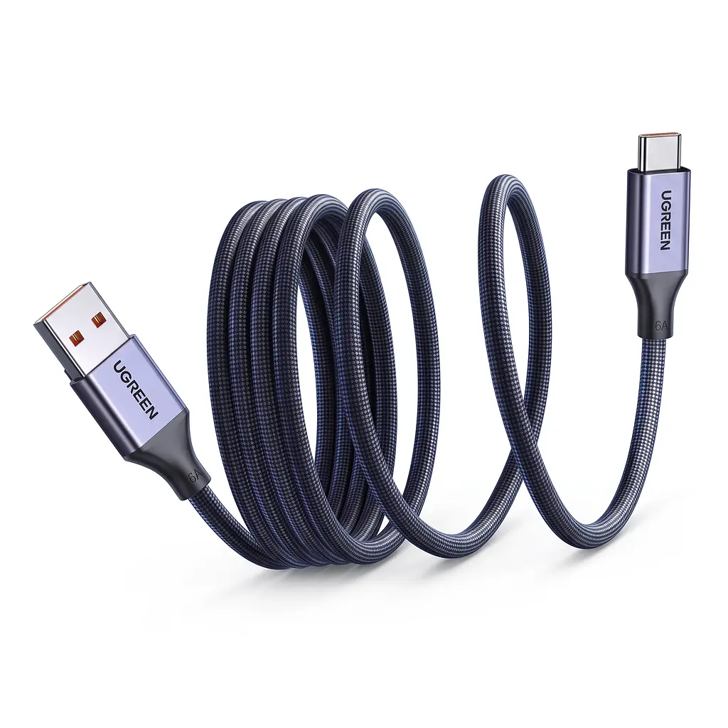 Кабель UGREEN L521 магнітний USB-A - USB-C 100 Вт 1 м темно-синій (55518)