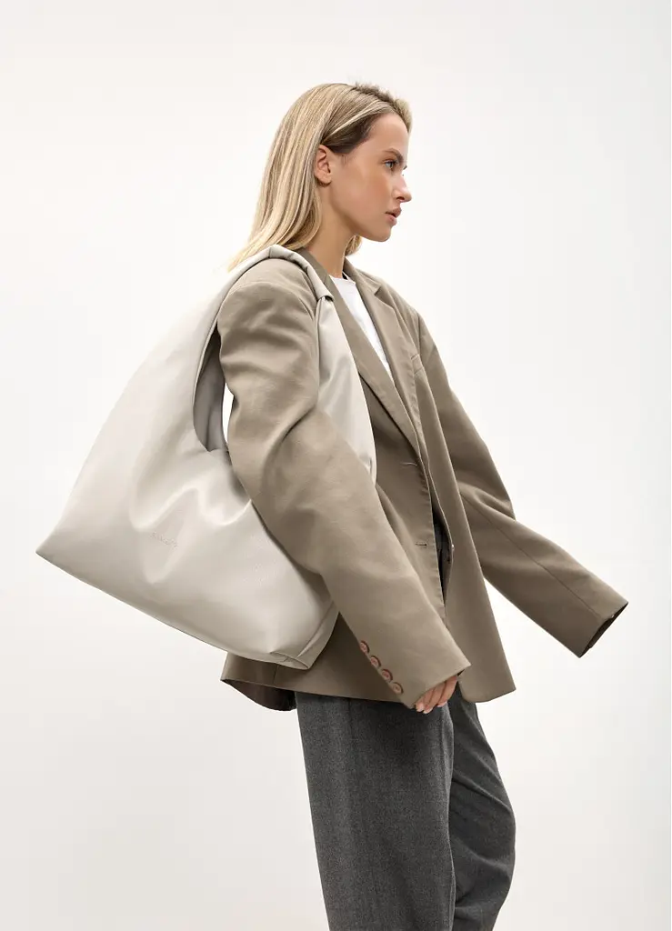 Сумка жіноча Sambag HOBO L сірий 34 х 37 х 16 см (53300030) - фото 10