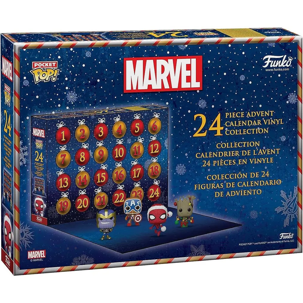 Адвент календарь Funko Фанко Марвел 24 виниловых фигурки Marvel Holiday WST MH 24 - фото 2