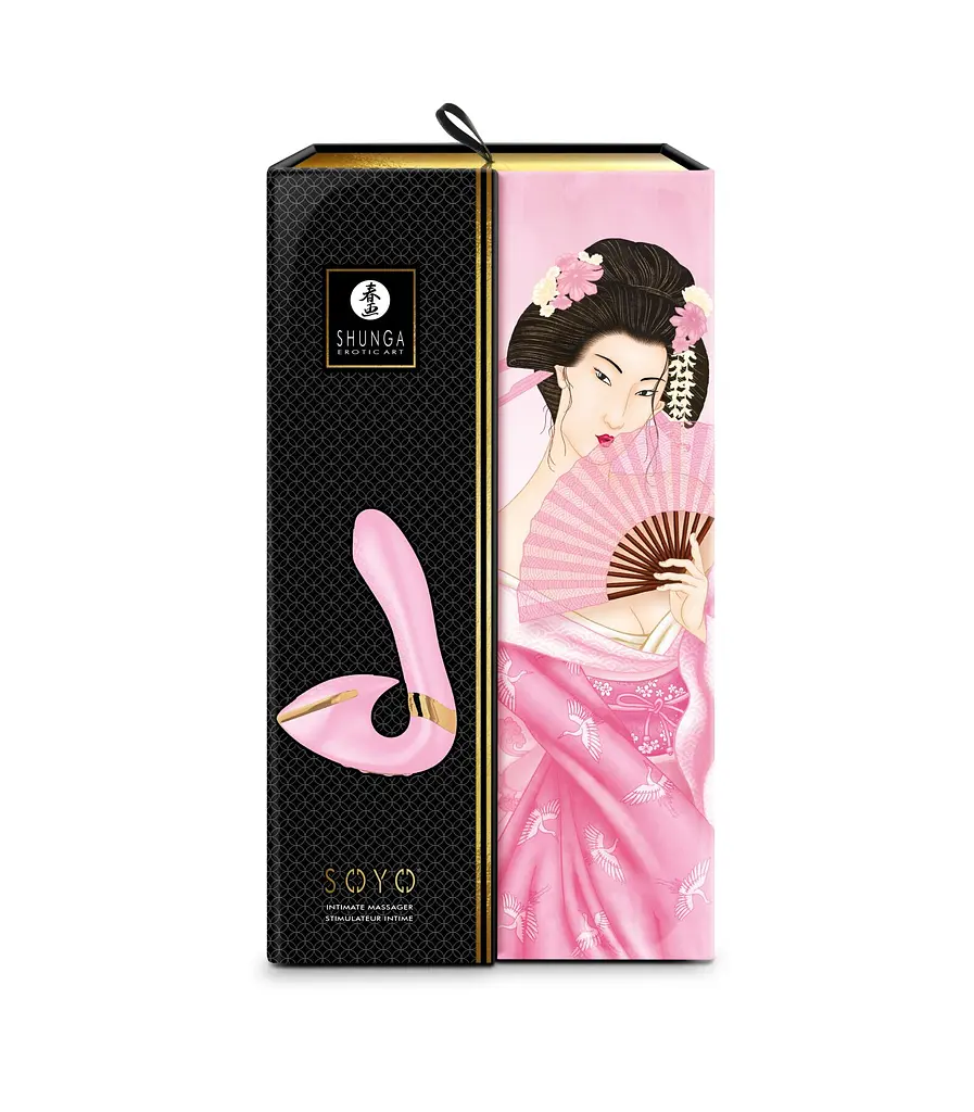 Вагінально-кліторальний вібратор Shunga Soyo Light Pink - фото 7